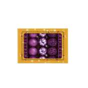 Set Ornamente Plastic De Craciun / Violet - 40p.