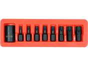 Set BiȚi De Impact Torx, Cu Adaptor 1/2'', 9 Piese