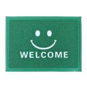 Covoras Intrare Tip-lufa - 38x58cm / Welcome Verde Hapy