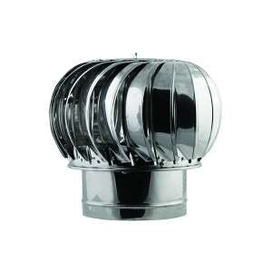 Capac Terminal Rotativ Pentru Cos Fum, Inox 150 Mm