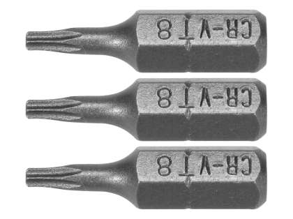 Set 3 Biți Torx 1/4'' T8X25Mm