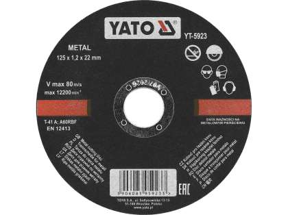 Disc Debitat Metale 125X1.2X22Mm