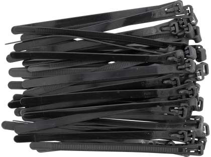 Colier Plastic Reutilizabil 7,6X150Mm 50 Buc, Negru