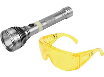 Kit Lanternă Cu Acumulator Și Ochelari Uv