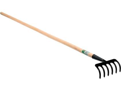 Greblă Metal, 6 Dinți, Cu Coadă
