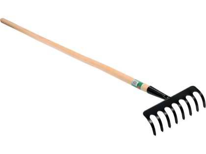 Greblă Metal, 8 Dinți, Cu Coadă