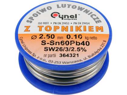 Cositor S-Sn60Pb40, 2,5Mm/100G