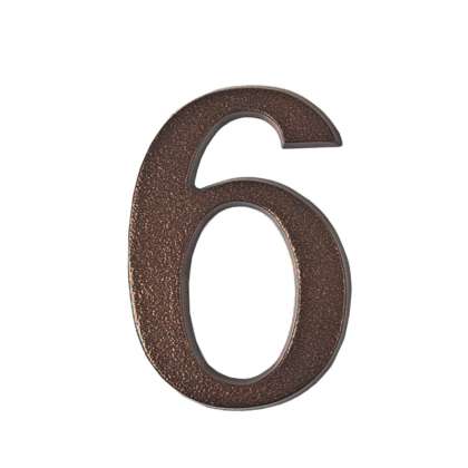 Semn Cifra Cu Surub Fixare - 100Mm / Bronz-Antic / 3
