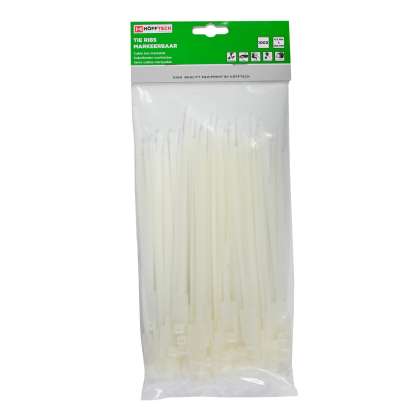 Set de 100 buc Soricei - 190 mm x 4,8 mm culoare alb,Hofftech,rezistente UV