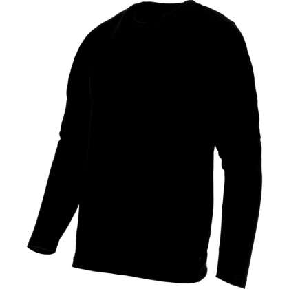 Tricou Bumbac Subtire Cu Maneca Lunga / Negru - L