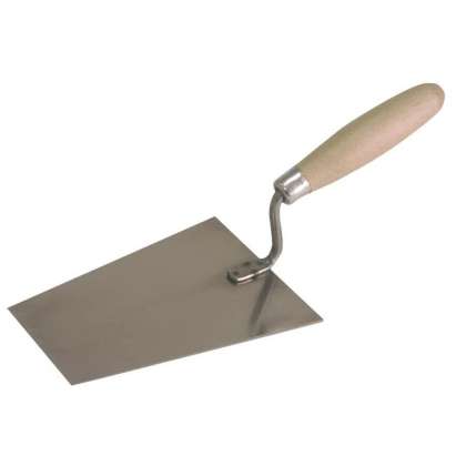 Mistrie Otel Trapezoidala Cu Maner Lemn 160x115x75mm