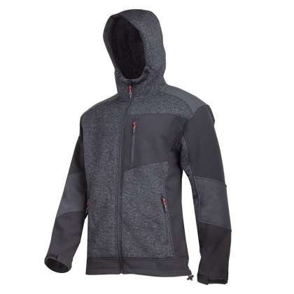 Jacheta Elastica Tip-sherpa Cu Gluga / Negru - 2xl