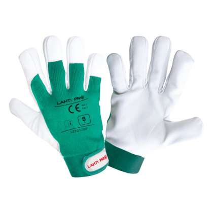 Manusa Elastan Cu Palma Piele Ovina / Verde-alb - 8