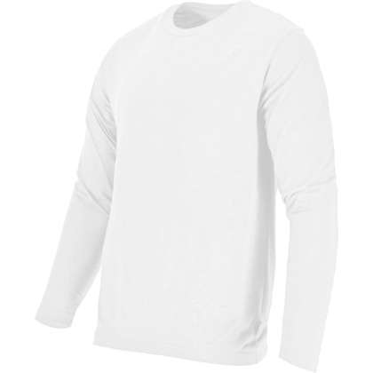 Tricou Bumbac Subtire Cu Maneca Lunga / Alb - S