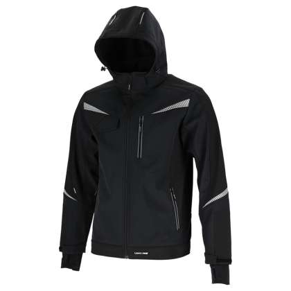 Jacheta Elastica Cu Gluga / Negru - Xl