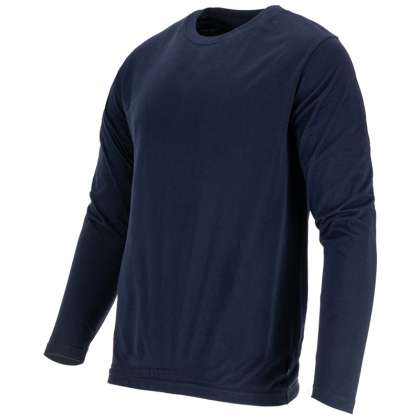 Tricou Bumbac Subtire Cu Maneca Lunga / Bleumarin - S