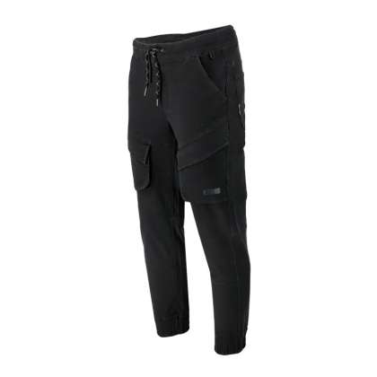 Pantalon Elastic Cu Snur Si Mansete / Negru - 2xl