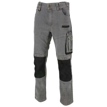 Pantalon Lucru Tip-blugi Slim-fit Elastic Gri - 3xl