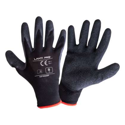 Manusa Latex Cu Poliester / Negru - 10