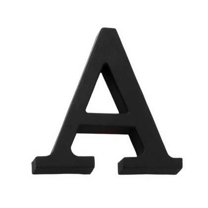 Semn Litera Cu Locas Fixare - 95mm / Negru-antic / A
