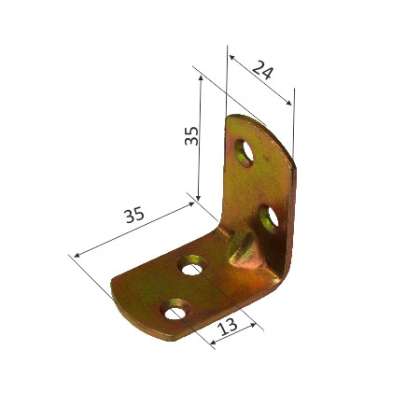 Coltar Metalic Dreptunghiular 24/35x35mm