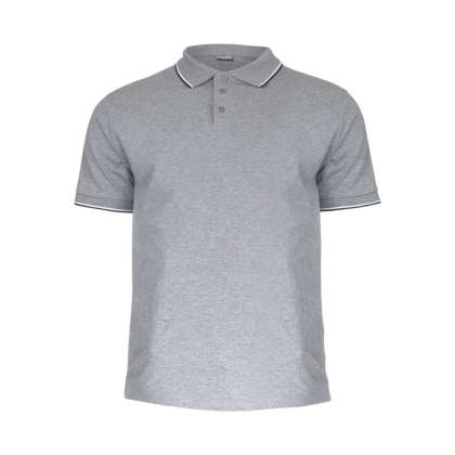 Tricou Bumbac Polo Subtire / Gri - L