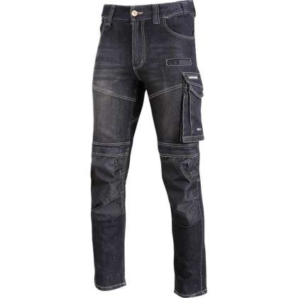 Pantalon Lucru Tip-blugi Slim-fit Elastic Inchisi - M