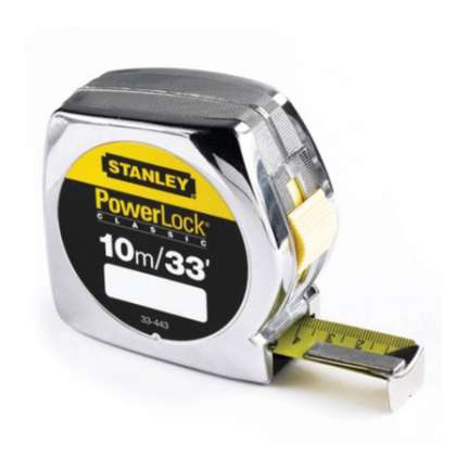 Ruleta Plastic Cromata 33ft/10mx25mm