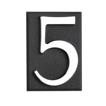 Semn Cifra Cu Placa Adeziva Fixare - 45mm / Crom / 7