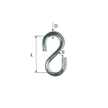 Carlig Zincat Fara Inel 4mm / 4x32mm