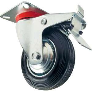 Roata Furca Pivotanta, Frana - 125 X 34 Mm