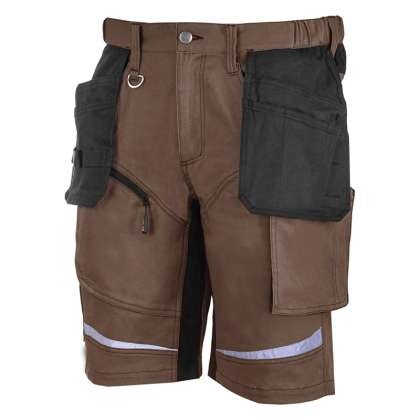 Pantalon Lucru Slim-fit Scurt / Maro - M
