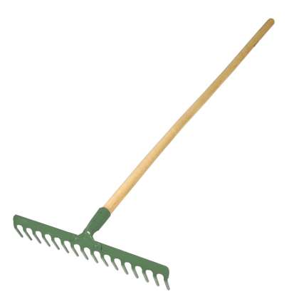 Grebla Metalica Cu Maner Lemn 130cm / 16 Dinti
