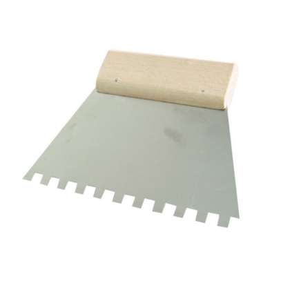Spatula Inox Dintata Cu Maner Lemn 250/8mm
