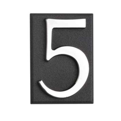 Semn Cifra Cu Placa Adeziva Fixare - 45mm / Gri / 5