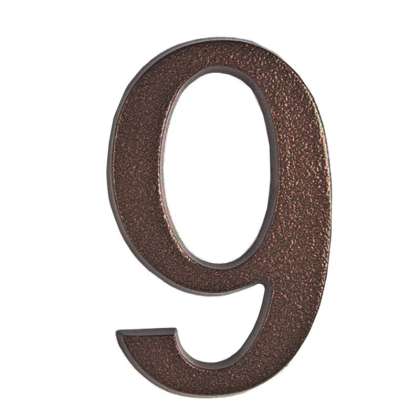 Semn Cifra Cu Surub Fixare - 100mm / Bronz / 5