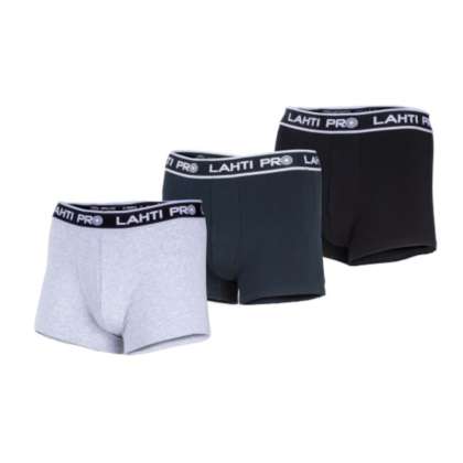 Set 3 Boxeri Barbati Negru-gri-bleumarin - S