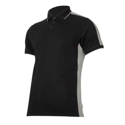 Tricou Bumbac Polo Multicolor / Negru-gri - S