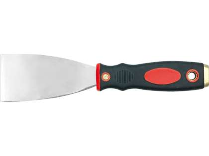 Șpaclu Din Oțel Inoxidabil, Mâner Bicolor Cu Inserție De Alamă, 4Cm
