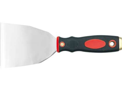 Șpaclu Din Oțel Inoxidabil, Mâner Bicolor Cu Inserție De Alamă, 8Cm