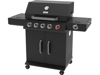 Grătar Pe Gaz Yao 5+1, 19Kw, Negru