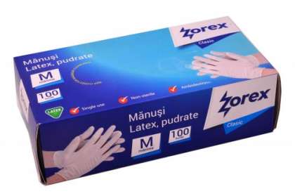 Zorex Manusi latex usor pudrate L 100/cutie