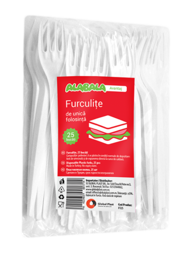 Furculite u.f. albe 25/set