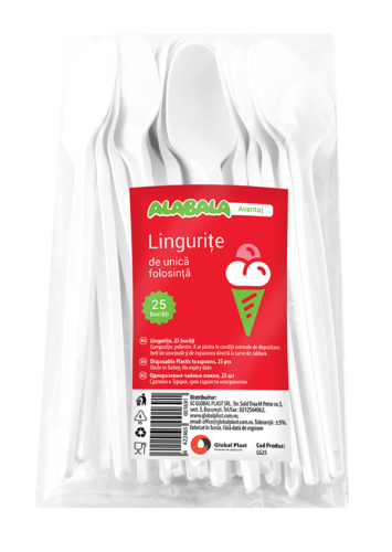 Lingurite u.f. albe 25/set