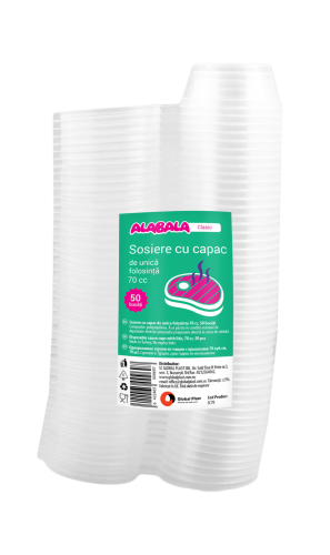 Sosiera medie cu capac atasat 50/set