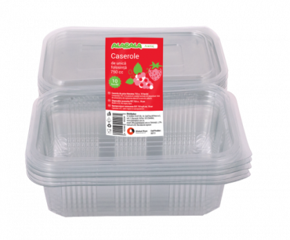 Caserola cu capac 1000cc 10/set