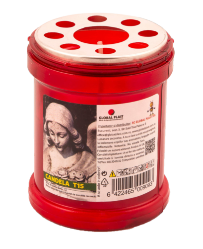 Candela T15 cu capac timp de ardere ~24h