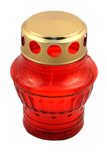 Candela sticla TIP40 cu capac timp de ardere 14h