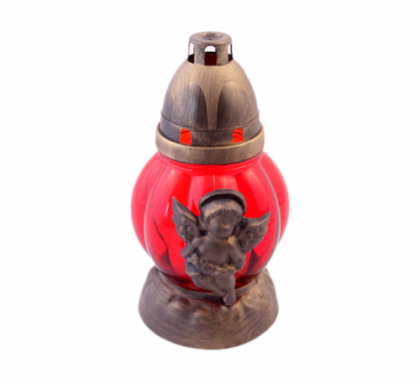 Candela sticla "Ingeras" cu capac timp ardere 36 h 