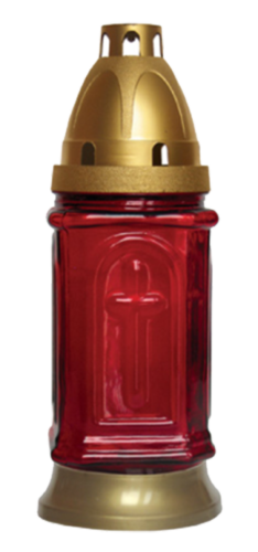 Candela sticla TIP39 cu capac timp de ardere 36 h